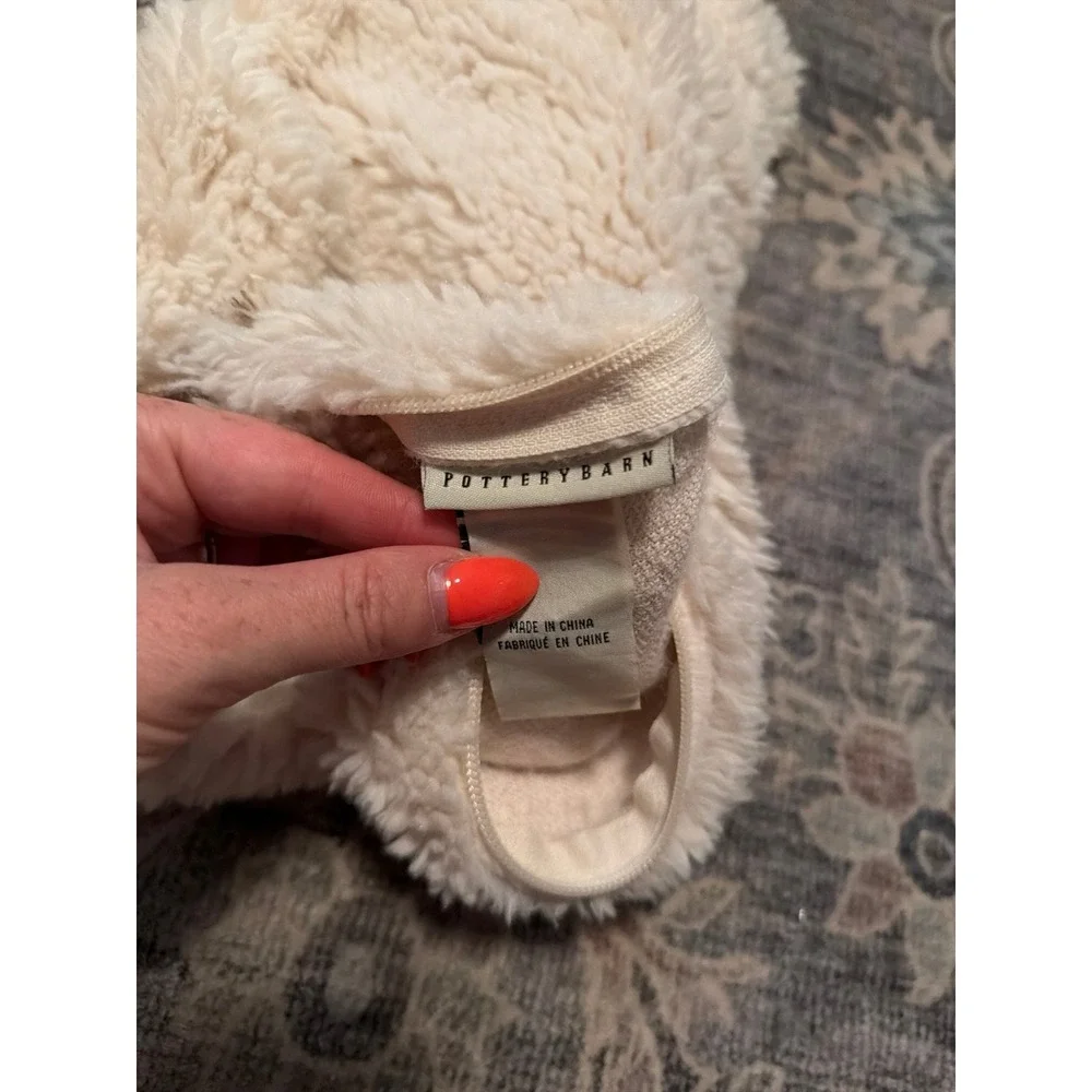 Pottery Barn Faux Fur Pillow Cover Beige